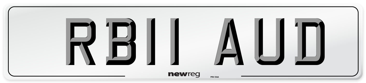 RB11 AUD Number Plate from New Reg